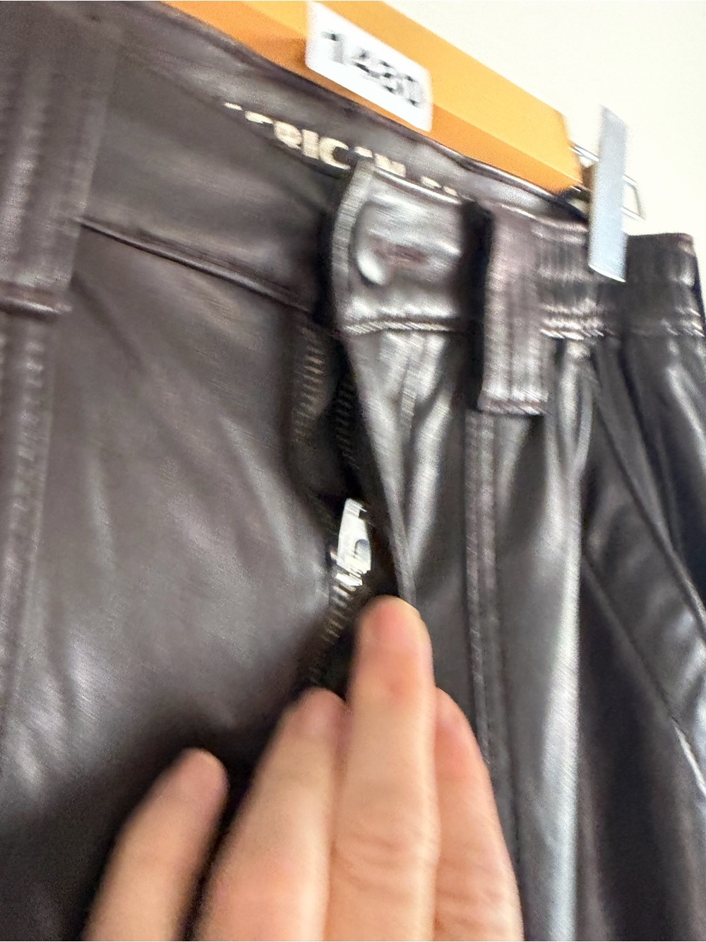 American Eagle Brown Faux Leather Cargo Pants | Y2K Utility - Picture 6 of 12